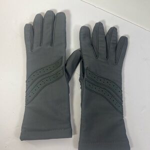 L’Eggs Gray Vintage Driving Gloves, 1980’s Sheer Energy W/ Lining, Stretch Fit